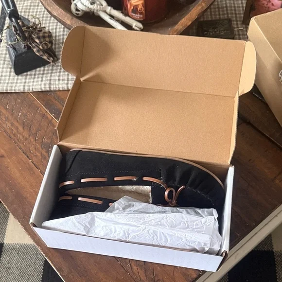 Black Moccasin Slippers - Picture 3 of 3